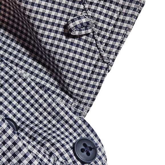 TravisMathew Mens Blue & White Checkered Short Sleeve Polo Shirt Size XL - Picture 5 of 16